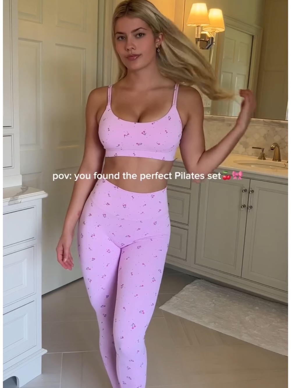Pink Cherry Sports Bra